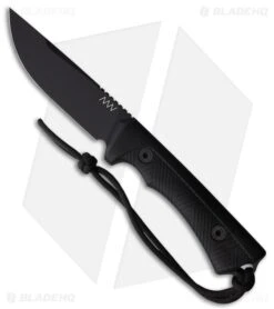 Acta Non Verba Knives P200 Fixed Blade Knife Black Polymer (4.1" Black)