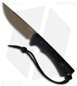 Acta Non Verba Knives P200 Fixed Blade Knife Black Polymer (4.1" Coyote)