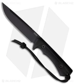 Acta Non Verba Knives P300 Fixed Blade Knife Black Polymer (5.1" Black)