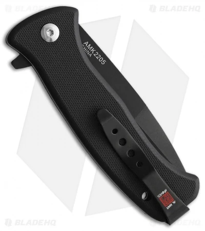 Al Mar Mini SERE 2020 Spring Assisted Knife Black G-10 (3" Black Serr) Al Mar Mini SERE 2020 Spring Assisted Knife Black G-10 (3" Black Serr) -Blade HQ Al Mar Mini SERE 2020 SA Black G 10 Black Serr BHQ 100782 jr side