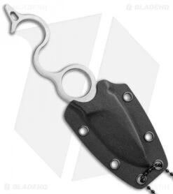 Amare Knives 6 Finger Drop Point Fixed Blade Knife (2.6" Satin) 201812 -Blade HQ Amare Knives 6 Finger DP Satin AMR201812 BHQ 93298 jr sheath