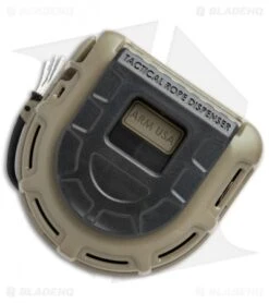 Atwood Tactical Rope Dispenser W/ 50 Ft. Of 550 Black Paracord (Flat Dark Earth) -Blade HQ Atwood Tactical Rope Dispenser 50 ft Black Paracord Flat Dark Earth ARMTRDFDE BHQ 66405 jr back