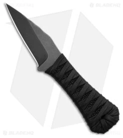 Auxiliary Manufacturing Coffin Spear Fixed Blade Knife Paracord (2.75" Black SW)