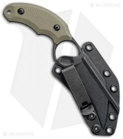 Bastinelli Creations HARPY Karambit Fixed Blade OD Green (3.25" Black SW) -Blade HQ Bastinelli Creations HARPY Fixed OD Green BHQ 98865 jr sheath