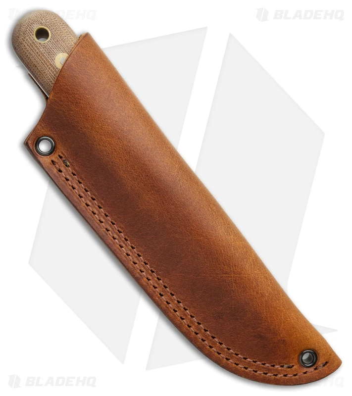 Battle Horse Knives Bushcrafter Fixed Blade Knife Natural Micarta (4" Satin) Battle Horse Knives Bushcrafter Fixed Blade Knife Natural Micarta (4" Satin) -Blade HQ Battle Horse Knives Bushcrafter Fixed Blade Knife Natural Micarta 4in Satin BHK BHQ 37842 LS Sheath large