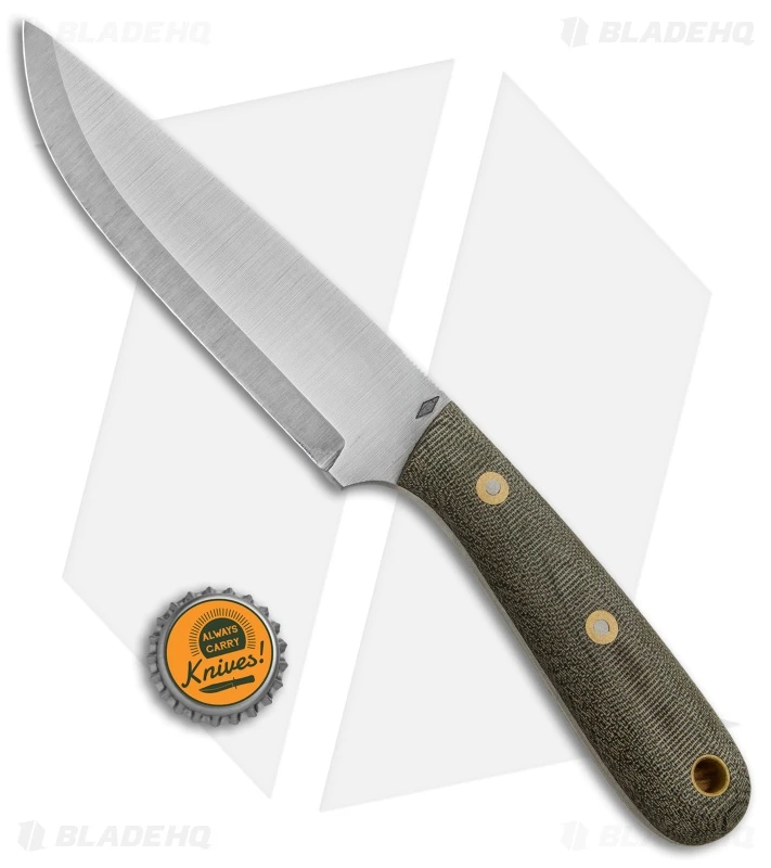 Battle Horse Knives Highlander Knife OD Green Micarta (5.5" Satin Scandi) BHK Battle Horse Knives Highlander Knife OD Green Micarta (5.5" Satin Scandi) BHK -Blade HQ Battle Horse Knives Highlander Scandi Green Micarta Satin BHQ 87526 jr bottlecap large