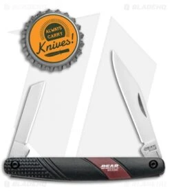 Bear Edge Traditional 2-Blade Slip Joint Knife Black (2.13" Satin) 61531 -Blade HQ Bear Edge Tradtiional 2 Blade SJ Black Satin 61531 BHQ 94490 jr bottlecap