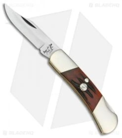 Bear & Son Lockback Knife Red Stag Bone (2.25" Satin) CRSB26