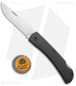 Bear & Son Large Farmhand Lock Back Knife Black Aluminum (3.4" Satin) -Blade HQ Bear and Son Large Farmhand LB Black Satin BHQ 137360 jr bottlecap