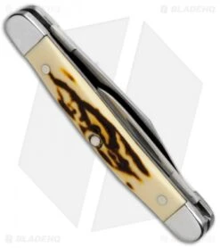 Bear And Son Minuteman Pocket Knife 2.875" Delrin Stag SD32 -Blade HQ Bear and Son Minuteman Pocket Knife Delrin Stag SD32 BHQ 71331 jr side