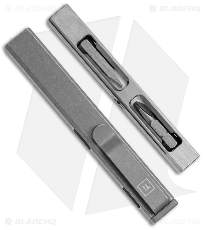 Big Idea Design Titanium Bit Bar Inline Screwdriver (Gray) Big Idea Design Titanium Bit Bar Inline Screwdriver (Gray) -Blade HQ Big Idea Design Ti Bit Bar Inline Plain Ti BHQ 141768 jr open 2 large