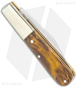 Boker Barlow Pocket Knife Curly Birch Wood (3.3" Satin) 117941 -Blade HQ Boker Barlow Pocket Knife Curly Birch Wood 117941 BHQ 120614 jr side