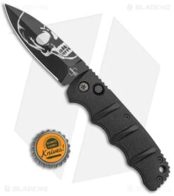 Boker Skull Kalashnikov Dagger Automatic Knife (3.25" Black D2) -Blade HQ Boker Skull Kalashnikov Dagger Auto Black D2 BHQ 48870 jr bottlecap large