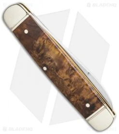 Boker Cattle Knife 4.5" Pocket Knife Curly Birch 2 Boker Cattle Knife 4.5" Pocket Knife Curly Birch -Blade HQ Boker Traditional Cattle Knife 4.45in Curly Birch 110910 BHQ 111599 LS Side