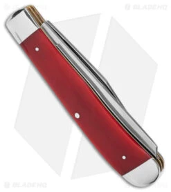 Boker Trapper Traditional Pocket Knife Smooth Red Bone (3.2" Satin) -Blade HQ Boker Trapper Traditional Pocket Knife Smooth Red Bone Satin D2 BHQ 146648 td side