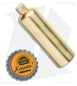 Brass Warhead Cylinder Lighter Flat Bottom - Watertight -Blade HQ Brass Warhead Flat Bottom Cylinder Lighter Watertight BHQ 121093 LS Bottlecap