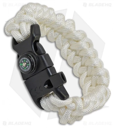 Camillus Cuda Mens Bracelet Small Paracord Bracelet (White) Camillus Cuda Mens Bracelet Small Paracord Bracelet (White) -Blade HQ Camillus Cuda Mens Bracelet Small Paracord Bracelet White BHQ 75379 er