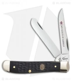 Case BSA Mini Trapper Traditional Knife 3.5" Navy Blue Jig Bone (6207 SS) 18047