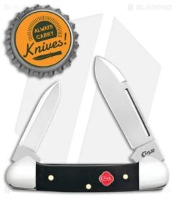 Case Baby Butterbean Knife 2.75" Black Synthetic (22132 SS) 31275 -Blade HQ Case Baby Butterbean Black Synthetic 31275 BHQ 100399 jr bottlecap