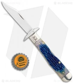 Burnt CheetahÂ® Lockback Knife 4.375" Purple Tribal Jig Bone (6111 1/2L SS) -Blade HQ Case Burnt Cheetah LB Purple Tribal Jig Bone SS 61802 BHQ 101131 jr bottlecap