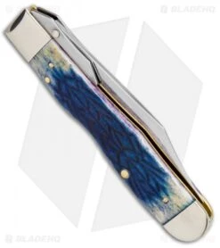 Burnt CheetahÂ® Lockback Knife 4.375" Purple Tribal Jig Bone (6111 1/2L SS) -Blade HQ Case Burnt Cheetah LB Purple Tribal Jig Bone SS 61802 BHQ 101131 jr side