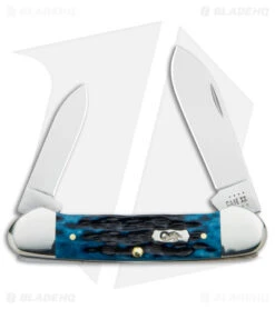 Case Canoe Knife 2.6" Pocket Worn Blue Bone/Peach Seed Jig (62131 SS) 51853