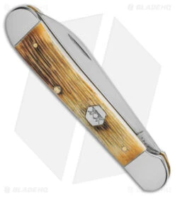 Case Copperhead Pocket Knife Burnt Cream Bone Barnboard Jig (3" Polish) 36727 2 Case Copperhead Pocket Knife Burnt Cream Bone Barnboard Jig (3" Polish) 36727 -Blade HQ Case Copperhead Knife Burnt Cream Bone Barnboard Jigged BHQ 138450 td side