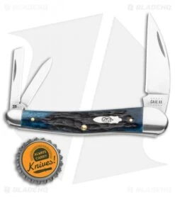 Case Seahorse Whittler Pocket Knife 4" Denim Blue Peach Seed Bone (6355WH SS) 3 Case Seahorse Whittler Pocket Knife 4" Denim Blue Peach Seed Bone (6355WH SS) -Blade HQ Case Cutlery Blue Denim Bone Peach Seed Jig CA10882 BHQ 117580 LS Bottlecap
