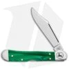 Case Cutlery Mini Copperlock John Deere Pocket Knife 3.6" Smooth Green Kirinite