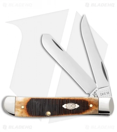 Case Sawcut Jig Mini Trapper Knife 3.5" Dark Molasses Bone (6207 SS) Case Sawcut Jig Mini Trapper Knife 3.5" Dark Molasses Bone (6207 SS) -Blade HQ Case Cutlery Dark Molasses Bone Sawcut CA83141 BHQ 113253 jr