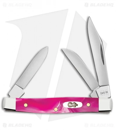 Case Cutlery Small Stockman Knife 2.625" Pink Pearl Kirinite (10333 SS) Case Cutlery Small Stockman Knife 2.625" Pink Pearl Kirinite (10333 SS) -Blade HQ Case Cutlery Pink Pearl Kirinite Smooth BHQ 116169 jr