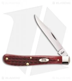 Case Cutlery Pocket Worn Old Slimline Traditional Knife 4.125" Red Bone 10303