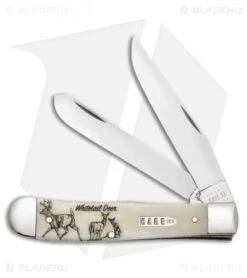 Case Cutlery Sportsman Series Trapper Whitetail Deer Embellished Bone (6254 SS)