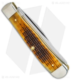 Case Trapper Knife Rogers Corn Cob Jig Antique Bone (3.3" Polish) 52832 2 Case Trapper Knife Rogers Corn Cob Jig Antique Bone (3.3" Polish) 52832 -Blade HQ Case Cutlery Trapper Knife Corn Cob Jig Antique Bone SS BHQ 123415 jr side