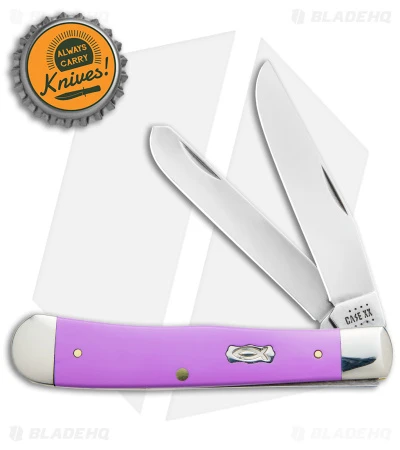 Case Cutlery Trapper Knife Lilac Ichthus (3.3" Polish) 39160 Case Cutlery Trapper Knife Lilac Ichthus (3.3" Polish) 39160 -Blade HQ Case Cutlery Trapper Knife Lilac Ichthus Synthetic SS BHQ 122529 jr bottlecap