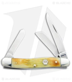Case Medium Stockman Knife Burnt Cream Bone Barnboard Jig (2.5" Polish) 36721