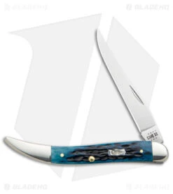 Case Medium Texas Toothpick Knife 3.35" Pocket Worn Blue/Peach Jig (610094 SS)