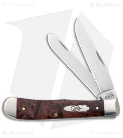 Case Trapper Knife 4.1" Brown Maple Burl Wood (7254 SS) 64060