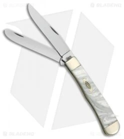 Case Trapper Knife 4.125" White Pearl Corelon (9254 SS) 9254WP