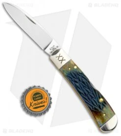 Case Tribal Lock Knife 4.125" Burnt Purple Bone Tribal Jig (TB612010L SS) 61800 -Blade HQ Case Tribal Burnt Purple Bone Tribal Jig SS 61800 BHQ 101129 jr bottlecap