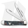 Case US Veterans Trapper Knife 4.125" Red, White, Blue Bone (6254 SS) 16300