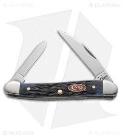 Case Mini Copperhead Knife 3.125" Navy Blue Bone (62109W SS) 07062