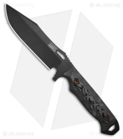 Dawson Knives Outcast Fixed Blade Knife Black G10 (4.125" Apocalyptic Black)