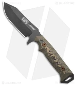 Dawson Knives Shepherd Gen 2 Fixed Blade Knife Black/Green G-10 (4" Midnight)