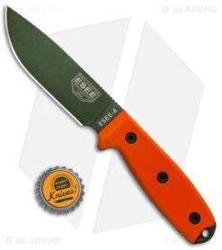 ESEE Knives ESEE-4P-OD Fixed Blade Knife (4.5" OD Green) -Blade HQ ESEE Knives ESEE 4P OD Fixed Blade Knife Orange OD Green BHQ 4173 jr bottlecap large