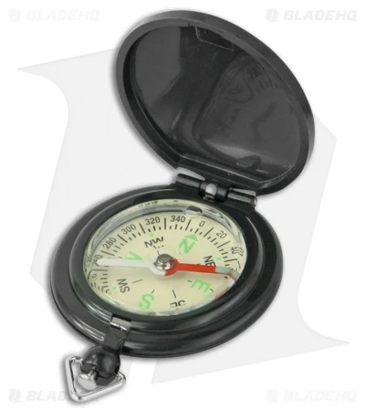 Explorer Guide Folding Compass W/ Keychain Loop Black Explorer Guide Folding Compass W/ Keychain Loop Black -Blade HQ Explorer Guide Folding Compass Keychain Loop Black BP 25805 jr