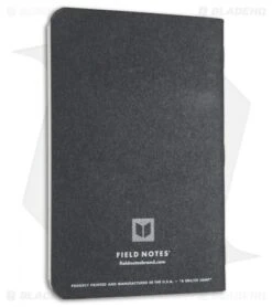Field Notes Pitch Black MEMO Dot Graph 3-Pack (Pitch Black) FN-33 -Blade HQ Field Notes Memo Dot Graph 3 Pack Pitch Black FN 33 BHQ 69114 jr back