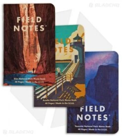 Field Notes National Parks - Series A: Yosemite, Acadia, Zion 3-Pack Memo Books