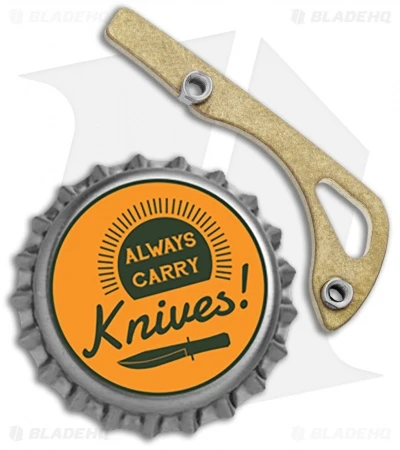 Flytanium Brass Mini Bugout Backspacer for Benchmade Mini Bugout Flytanium Brass Mini Bugout Backspacer For Benchmade Mini Bugout -Blade HQ Flytanium Brass Backspacer Benchmade Mini Bugout BHQ 116864 jr bottlecap