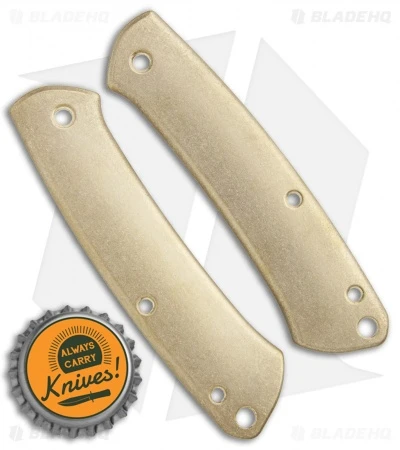 Flytanium Custom Brass Scales for Benchmade Proper - Brass Flytanium Custom Brass Scales For Benchmade Proper - Brass -Blade HQ Flytanium Brass Proper Scales BHQ 93934 jr bottlecap